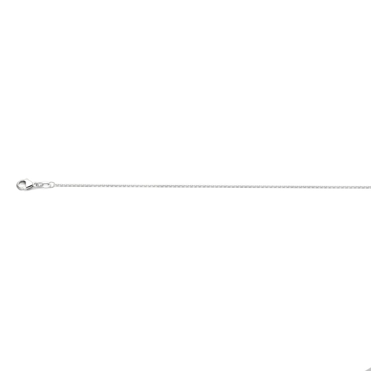 Fantasy Collection Collier anker gediamanteerd 1,1 mm 41 - 43 - 45 cm 18K witgoud