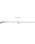18K witgoud collier anker gediamanteerd 1,1 mm 41 - 43 - 45 cm 7100036 - PansiteNederland.nl