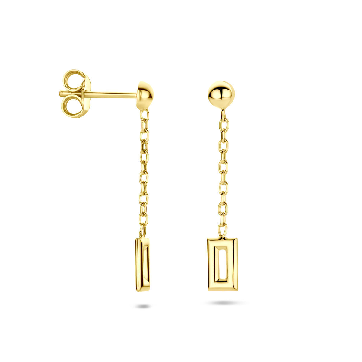 Fantasy Collection Hangende oorbellen 28 mm 14K geelgoud