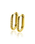 Zinzi 17mm gold plated zilveren oorringen in ovale vorm met gedraaide buis en luxe klapsluiting ZIO2691G - PansiteNederland.nl