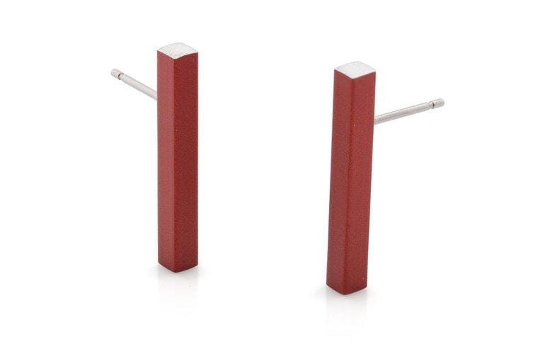Clic Staafje Rood Oorbel - O26R