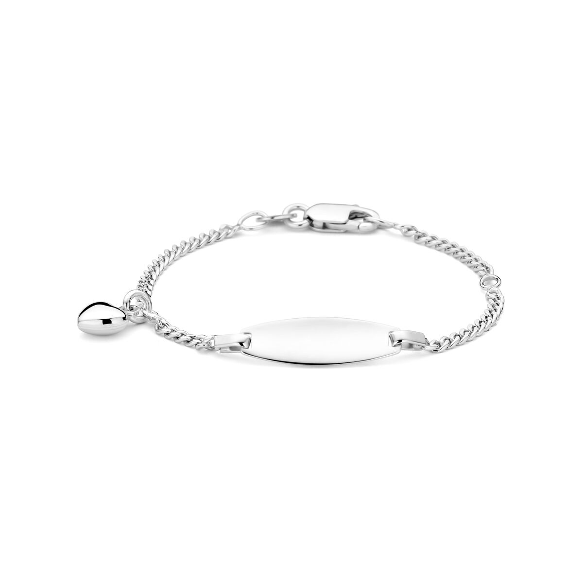 Fantasy Collection Graveerarmband hartje 11 - 13 cm zilver