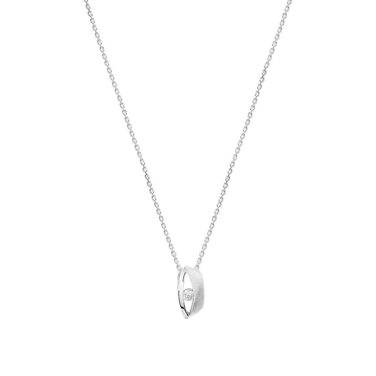 Fantasy Collection Collier Zirkonia Gerhodineerd Zilver 1340068