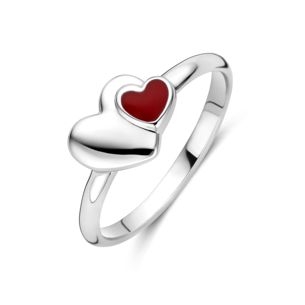 Fantasy Collection Ring emaille hartje zilver