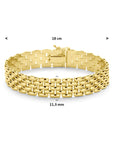 Geelgouden Panter Armband 4034580 – 14 Karaat Goud 11,3 mm 18 cm