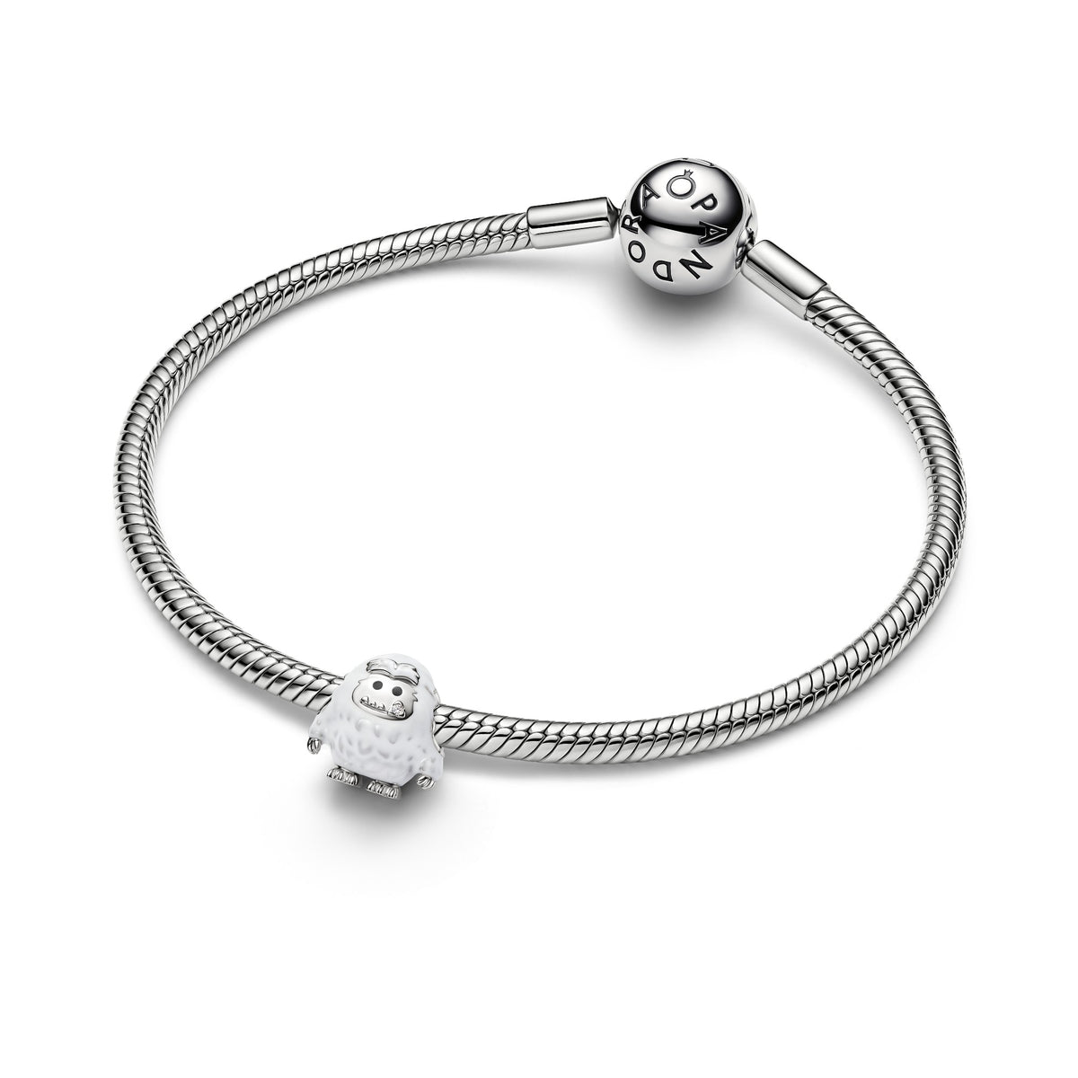 Pandora Besneeuwde Yeti Bedel platinaverguld