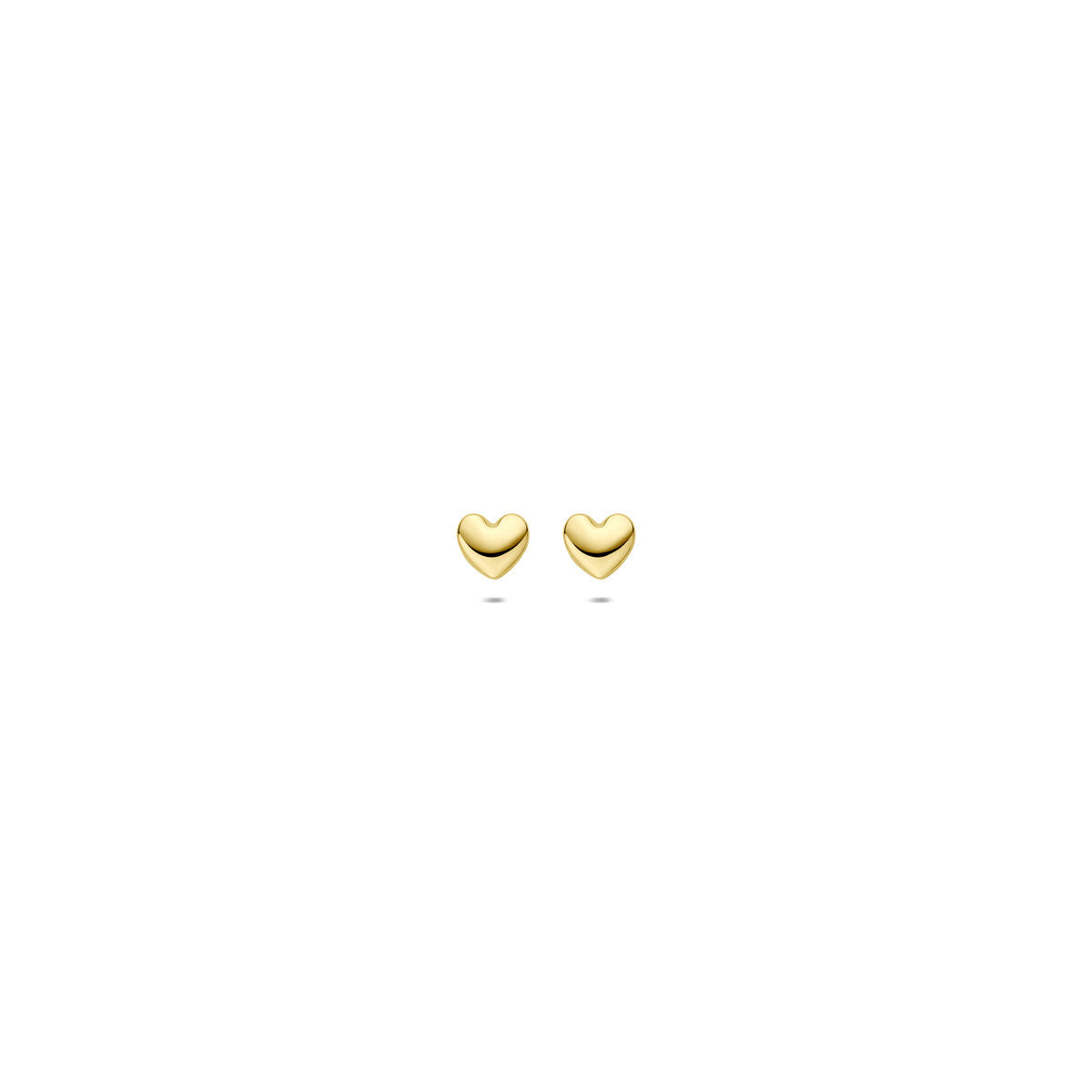 Oorknoppen hartje 14K geelgoud 3 mm