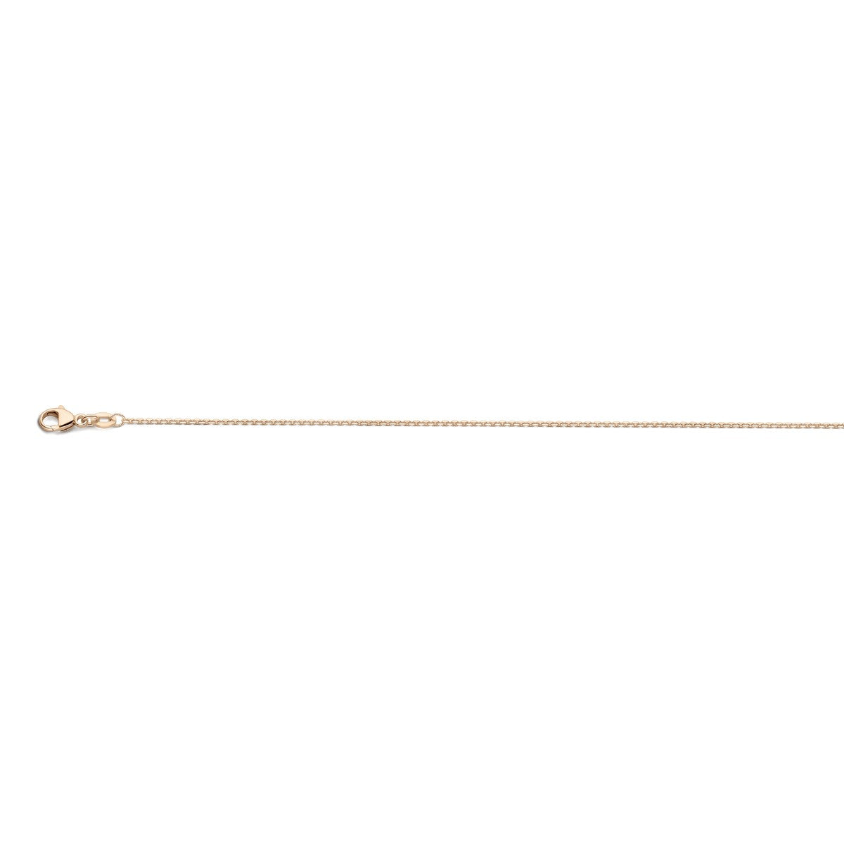 Fantasy Collection Collier anker gediamanteerd 1,1 mm 41 - 43 - 45 cm 18K roségoud