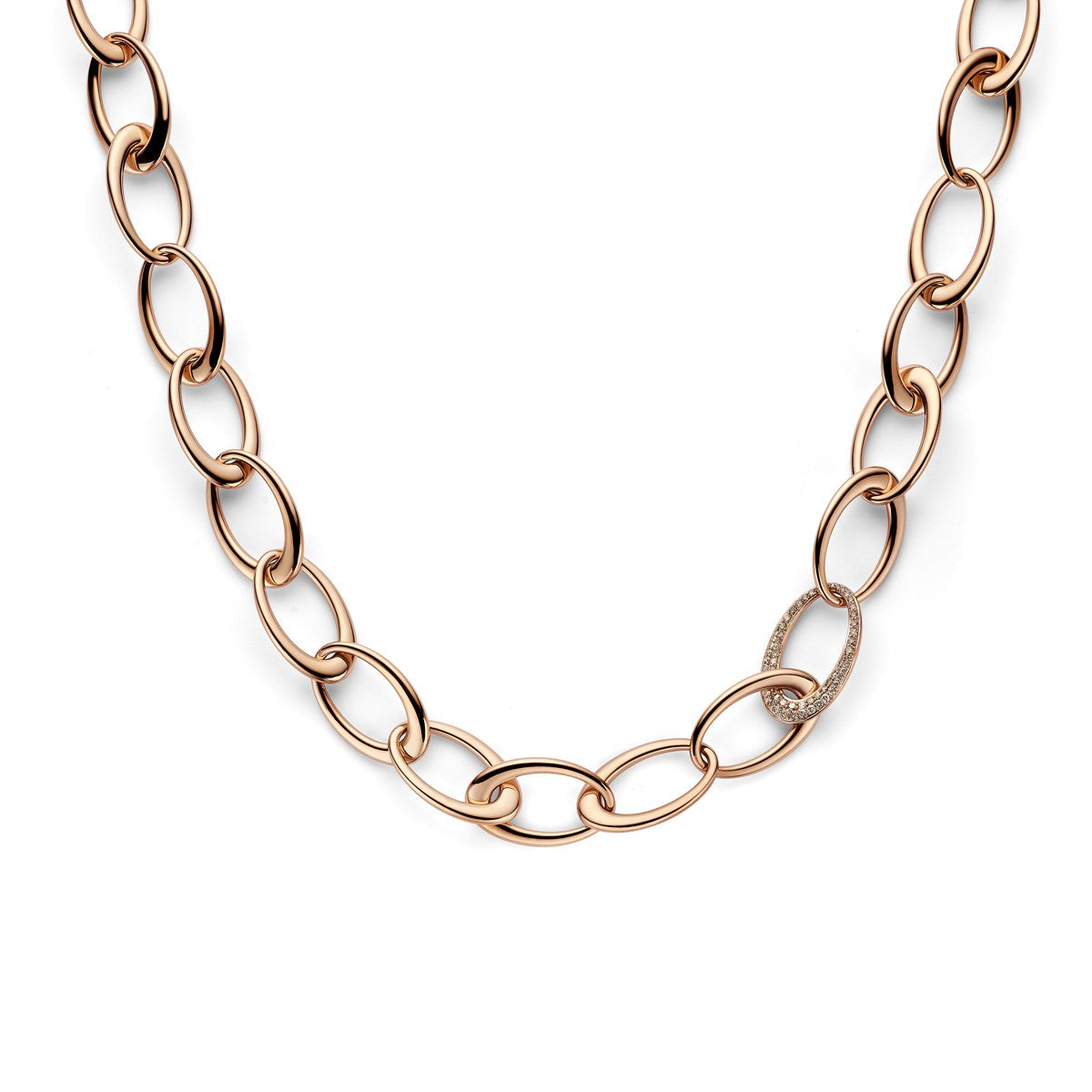 Fantasy Collection Collier champagne diamant 1.70ct si 17,5 mm 56 cm 18K roségoud