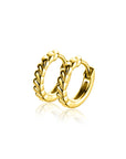 Zinzi 14mm gold plated zilveren oorringen met kleine druppels en luxe klapsluiting ZIO2688G - PansiteNederland.nl