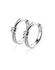 Zinzi 19mm zilveren oorringen met speelse twist en knoop. Luxe klapsluiting ZIO2680 - PansiteNederland.nl