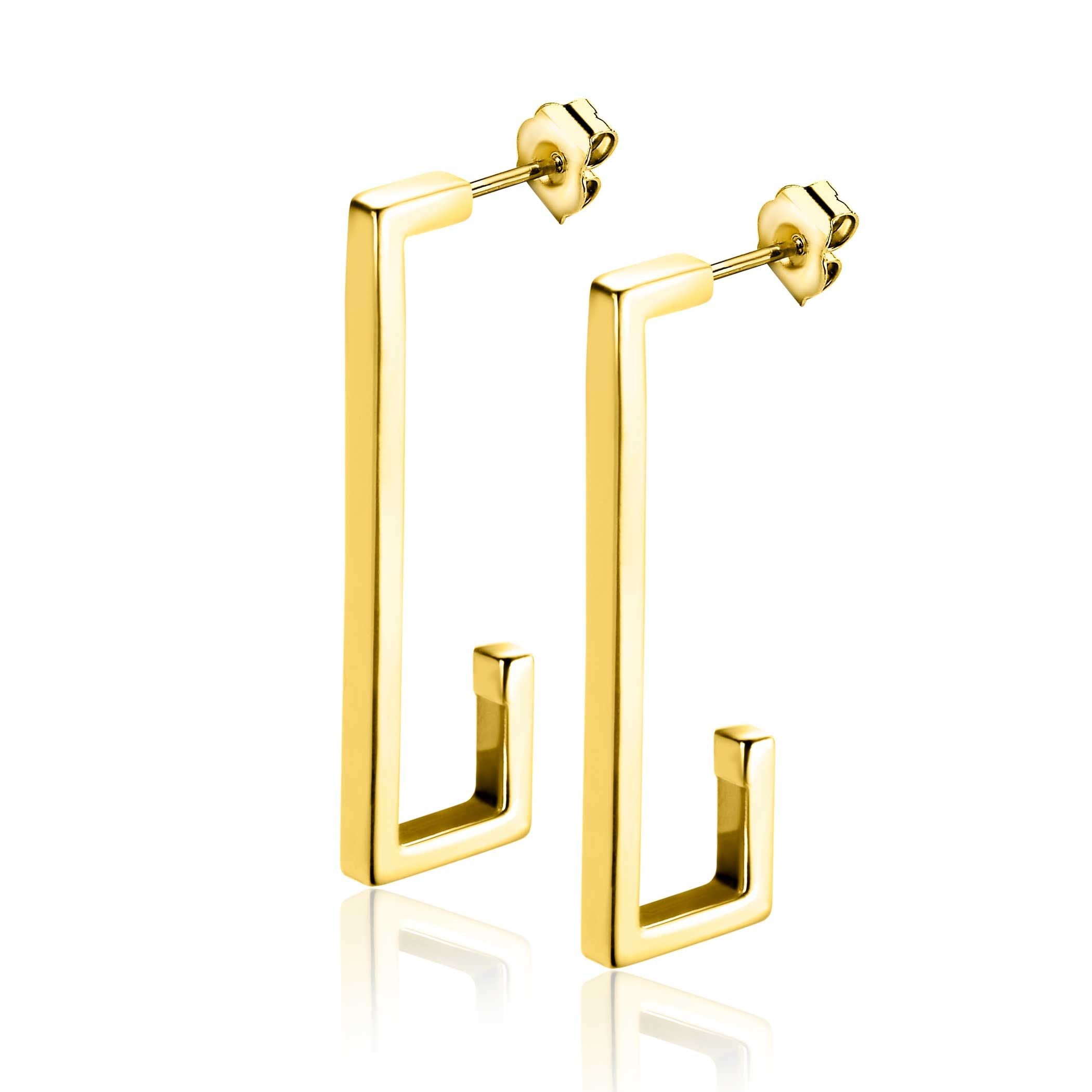 ZINZI 14K Gouden Oorknoppen ZGO483 zilver oorbellen