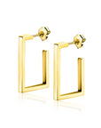 Zinzi Gold 14 karaat gouden oorstekers met grote strakke vierkantsvorm. Grootte 23 x 2,4mm. ZGO482 - PansiteNederland.nl