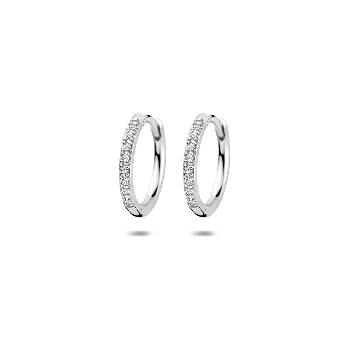 Fantasy Collection Oorbellen zirkonia 15 mm zilver