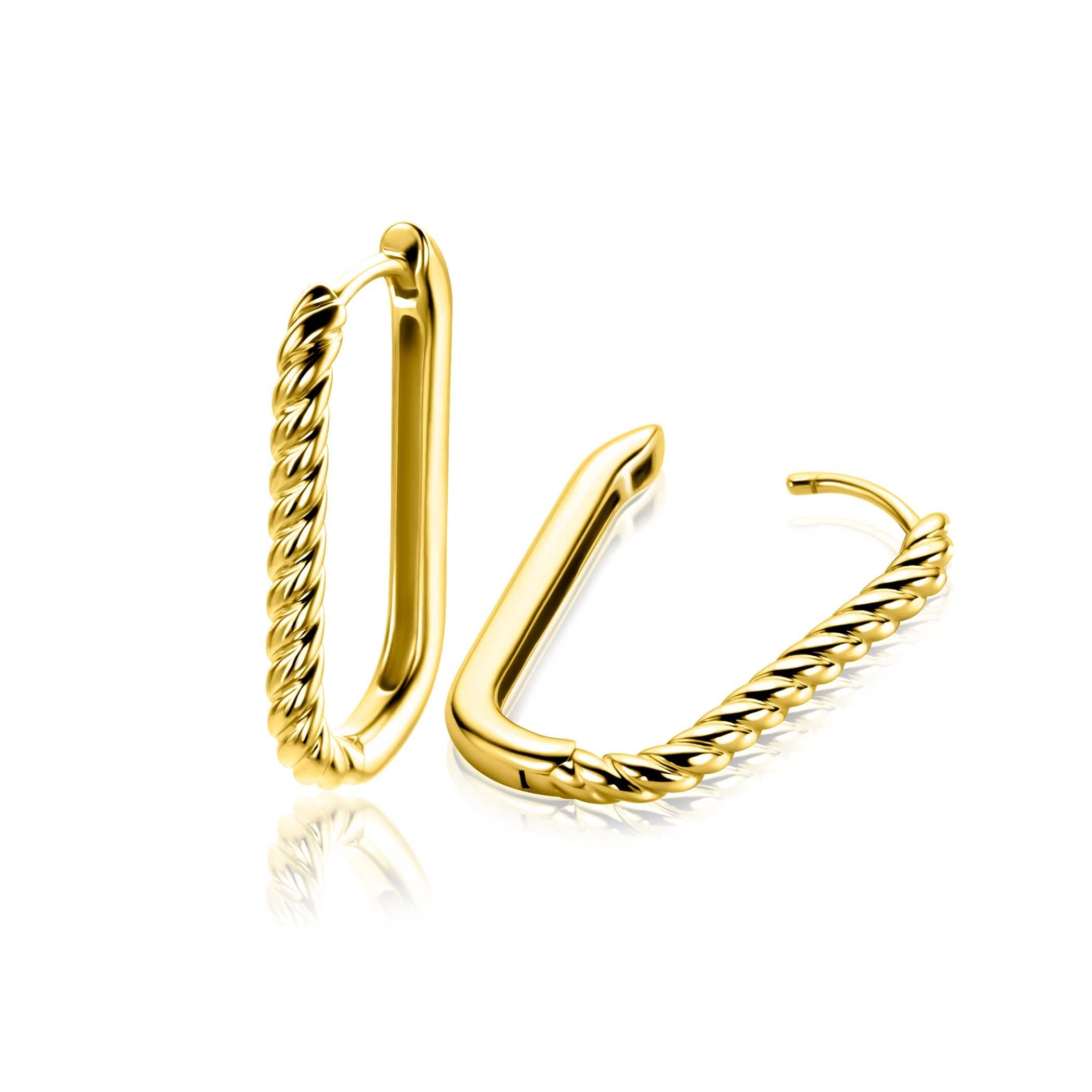 ZINZI Verguld Zilveren Oorbellen 24mm - ZIO2692G