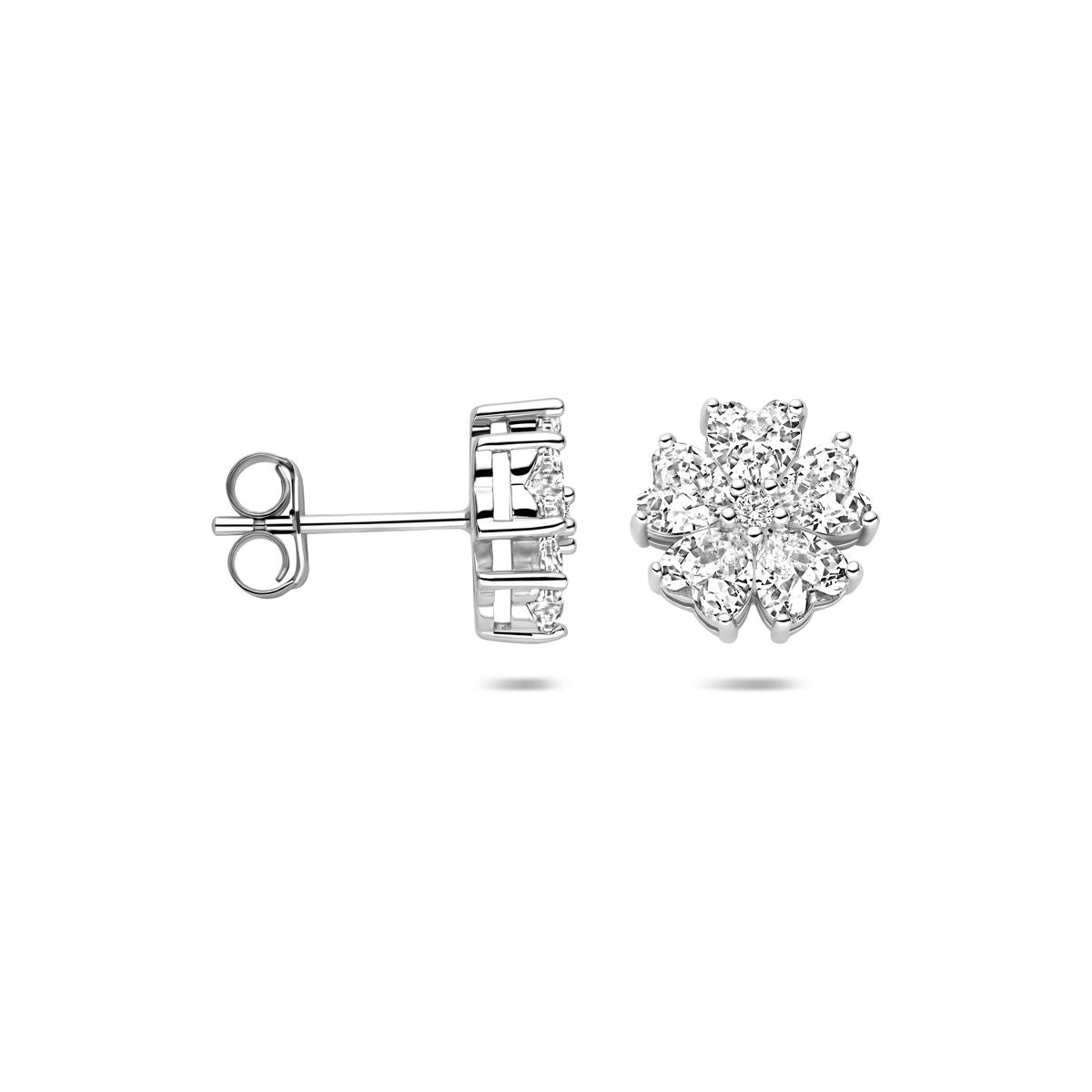 Fantasy Collection Oorbellen zirkonia 10,5 mm zilver