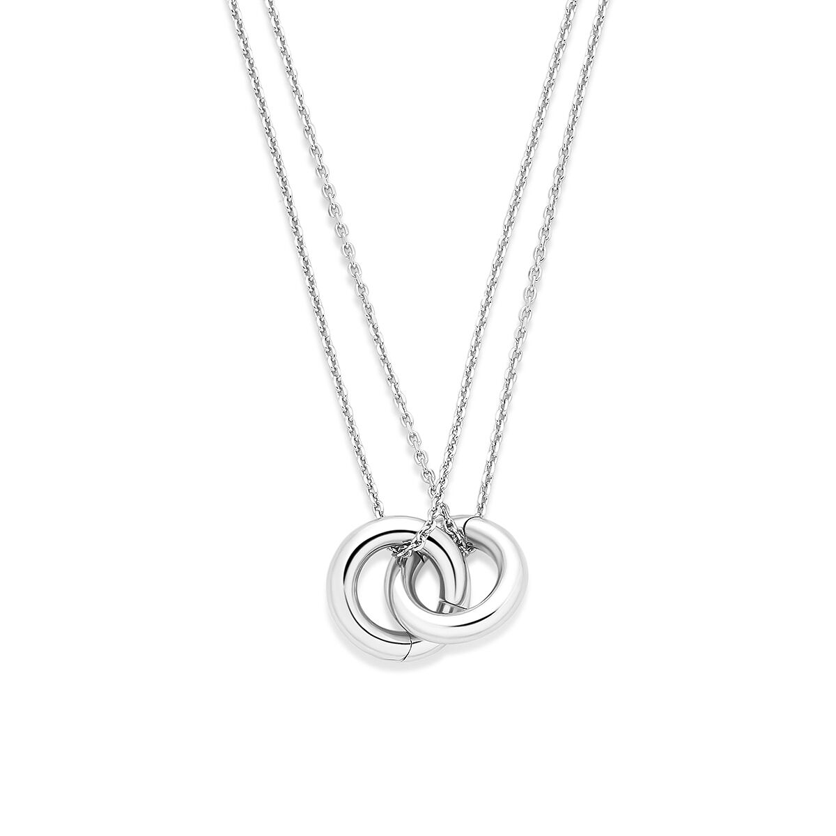 Fantasy Collection Gerhodineerd Zilveren Ketting 1342342
