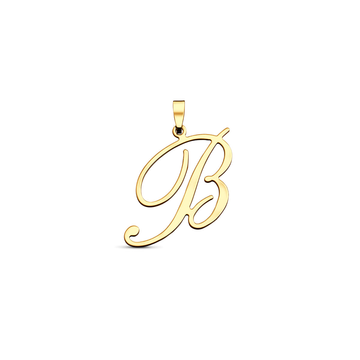 Hanger sierletter B 21,5 mm 14K geelgoud #Letter_B
