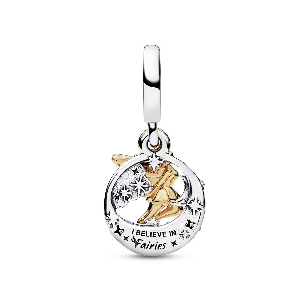 Pandora Disney Tinker Bell Hemelse Nacht Hangende Bedel bicolor zilver en goudverguld 762517C01