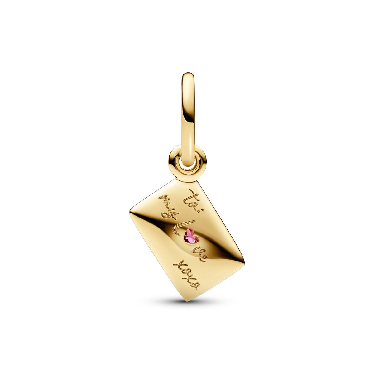 Pandora Hangende bedel envelop liefdesbrief goudverguld 762606C01