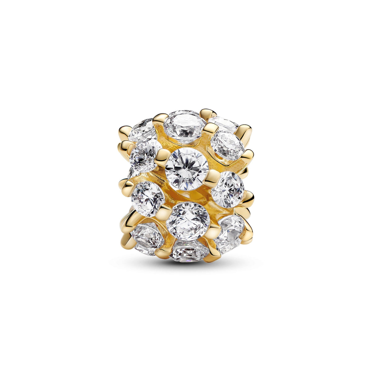 Pandora Sprankelende ronde bedel goudverguld 763234C01