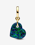 Pandora Opalescent Groen Hart Hangende Bedel 763348C01 - PansiteNederland.nl