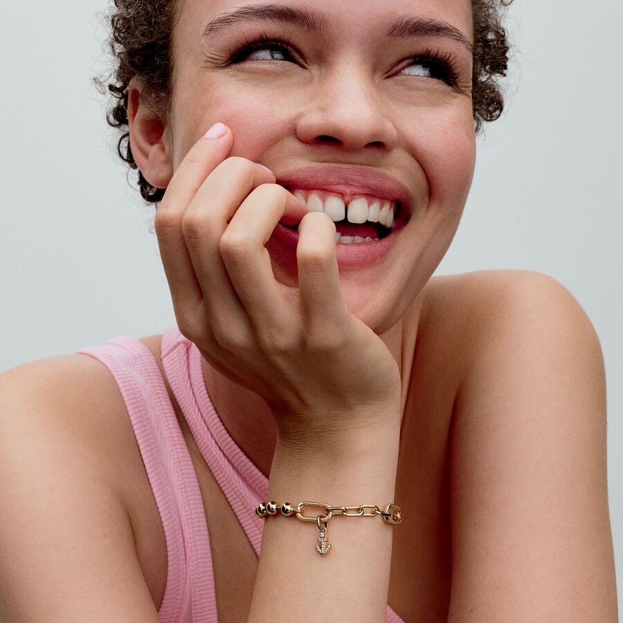 Pandora ME Anker Mini Hangende Bedel goudverguld - 763369C01