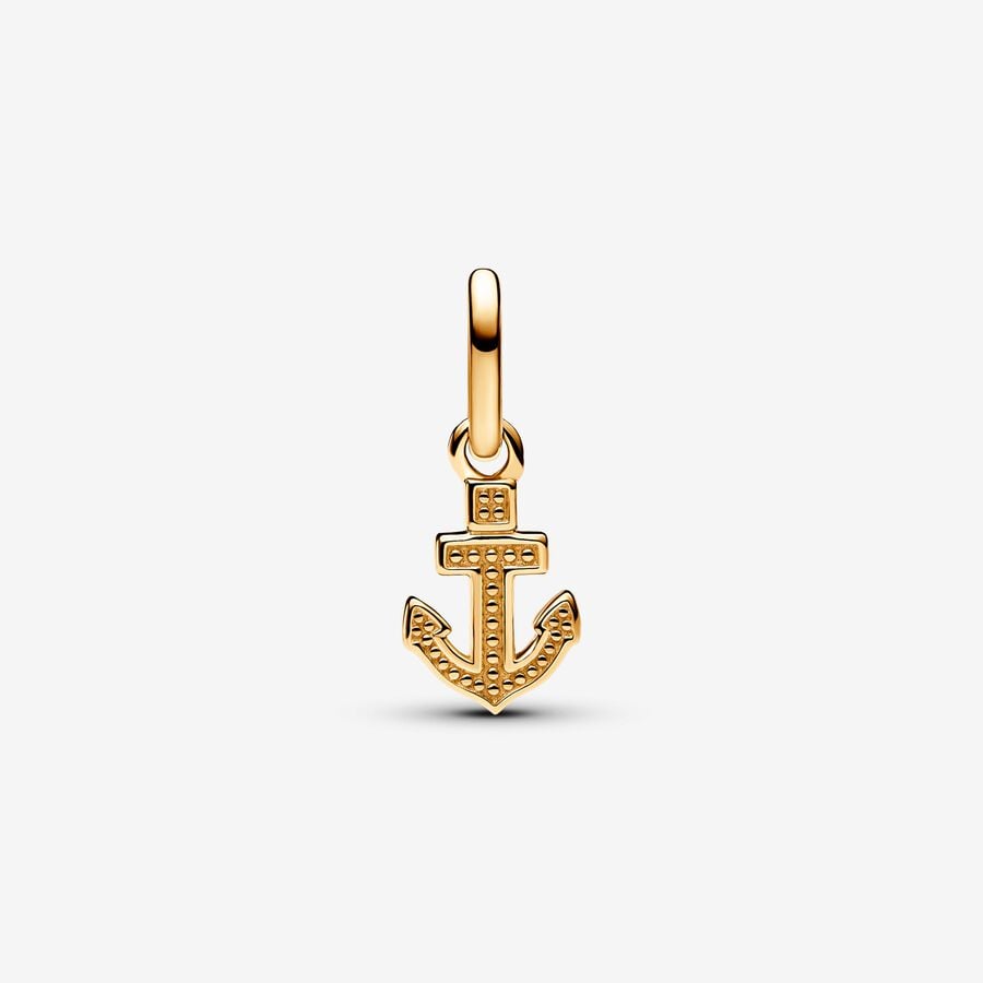 Pandora ME Anker Mini Hangende Bedel goudverguld - 763369C01