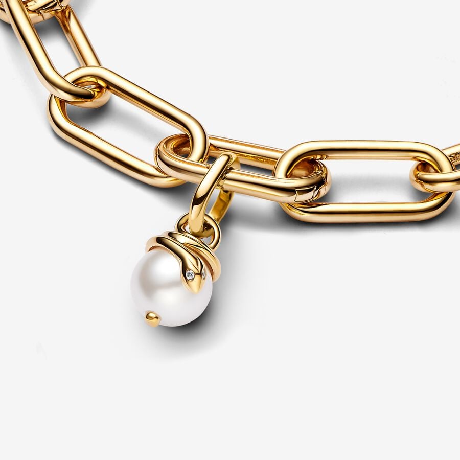 Pandora ME Slang Parelmoer Mini Hangende Bedel goudverguld - 763375C01