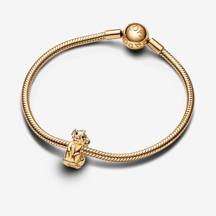 Pandora Disney The Lion King Simba Bedel goudverguld - 763376C01