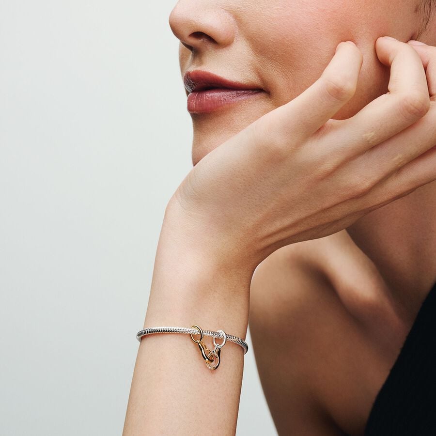 Pandora Te Openen & Deelbare Handboeien Hangende Bedel bicolor zilver en goudverguld - 763435C00
