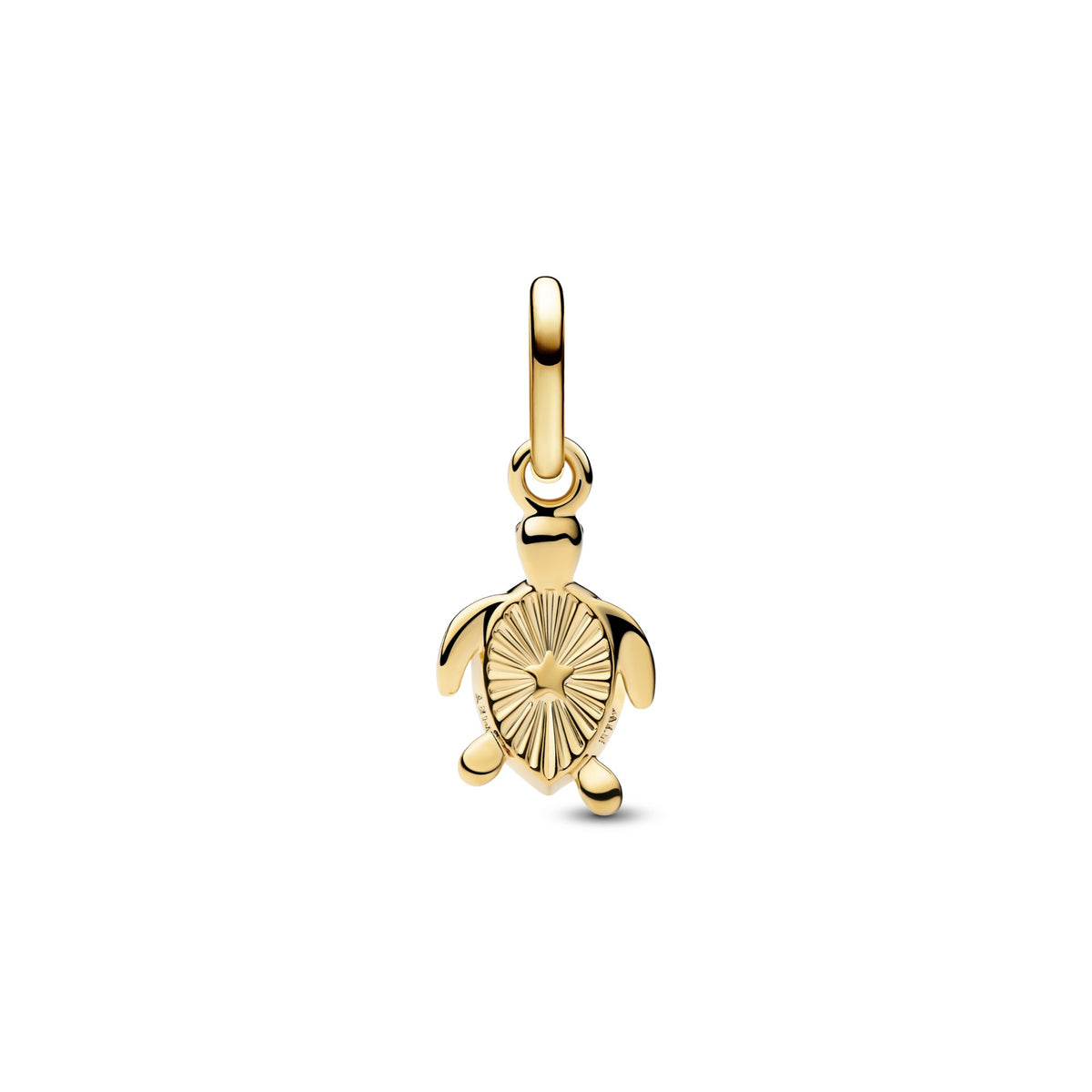 Pandora Groene Schildpad Mini Hangende Bedel goudverguld 763823C01
