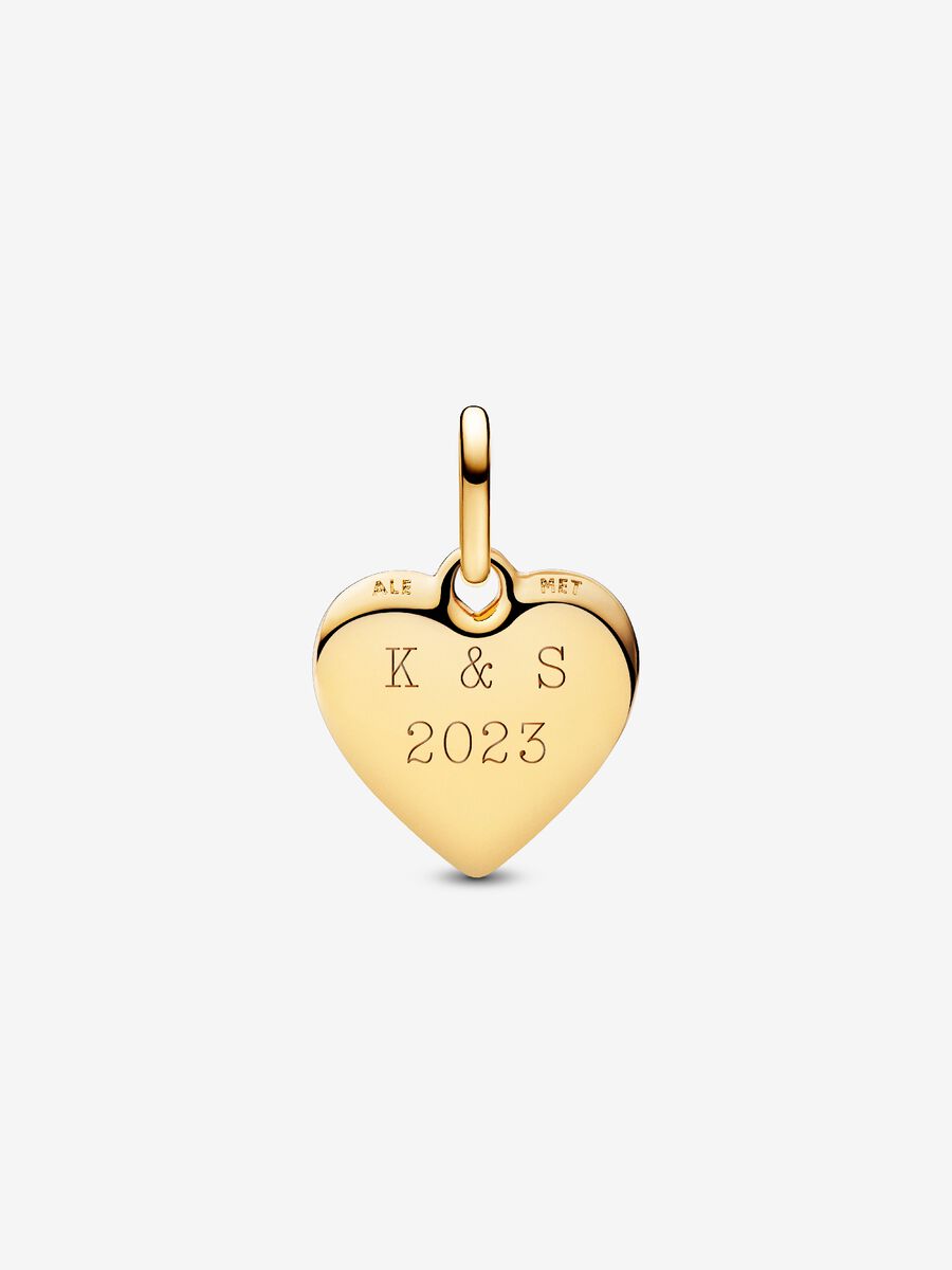 Pandora Graveerbaar Hart Medaillonbedel goudverguld medallion - 763824C00