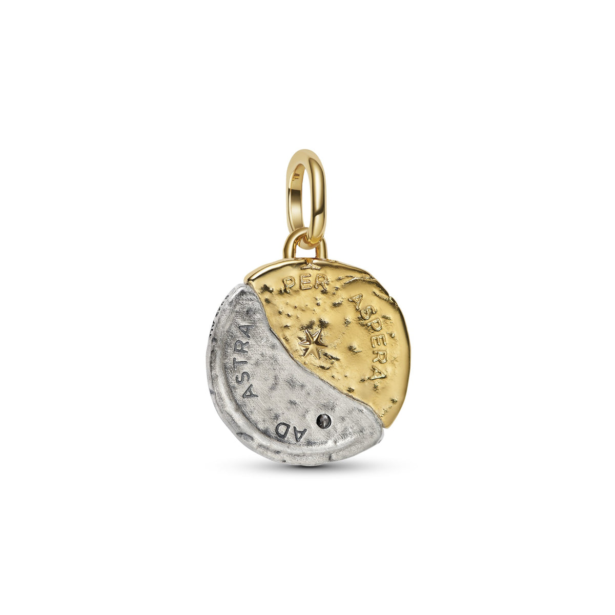 Pandora Medaillionbedel zon en maan bicolor zilver en goudverguld 763977C01