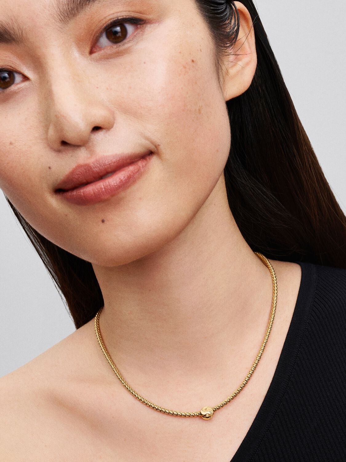 Pandora Minibedel getextureerde yin en yang 764045C00