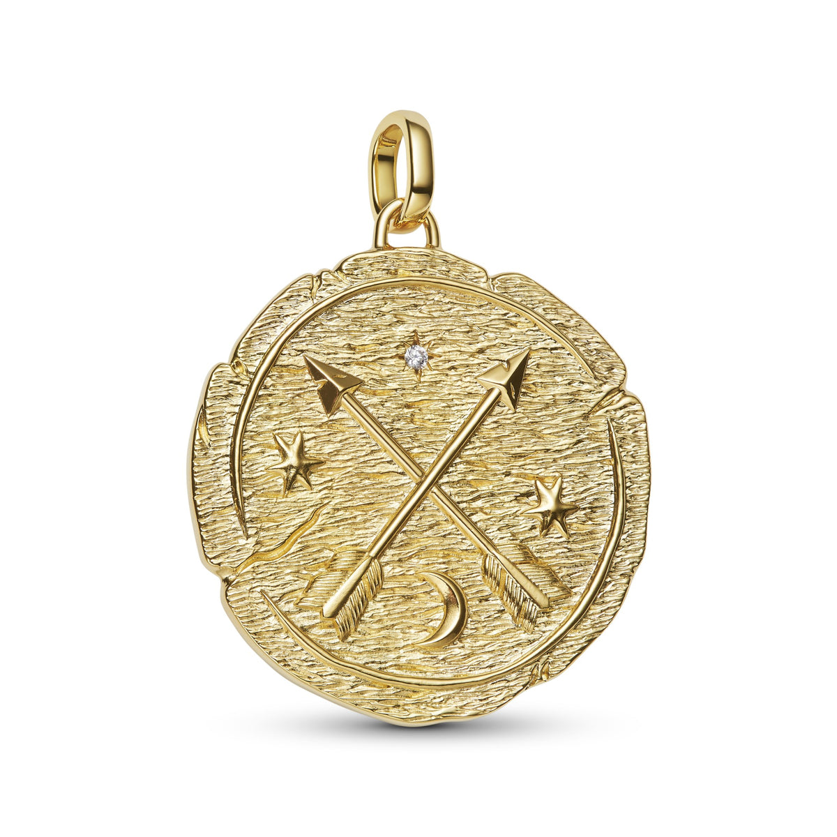 Pandora Medaillionbedel oversized gekruiste pijlen goudverguld