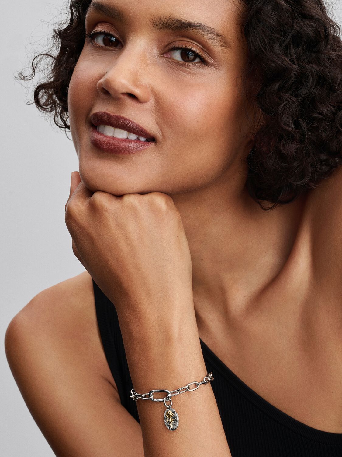 Pandora Medaillonbedel roos 764087C00