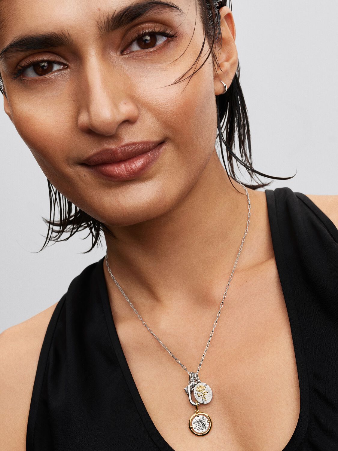 Pandora Medaillonbedel roos 764087C00