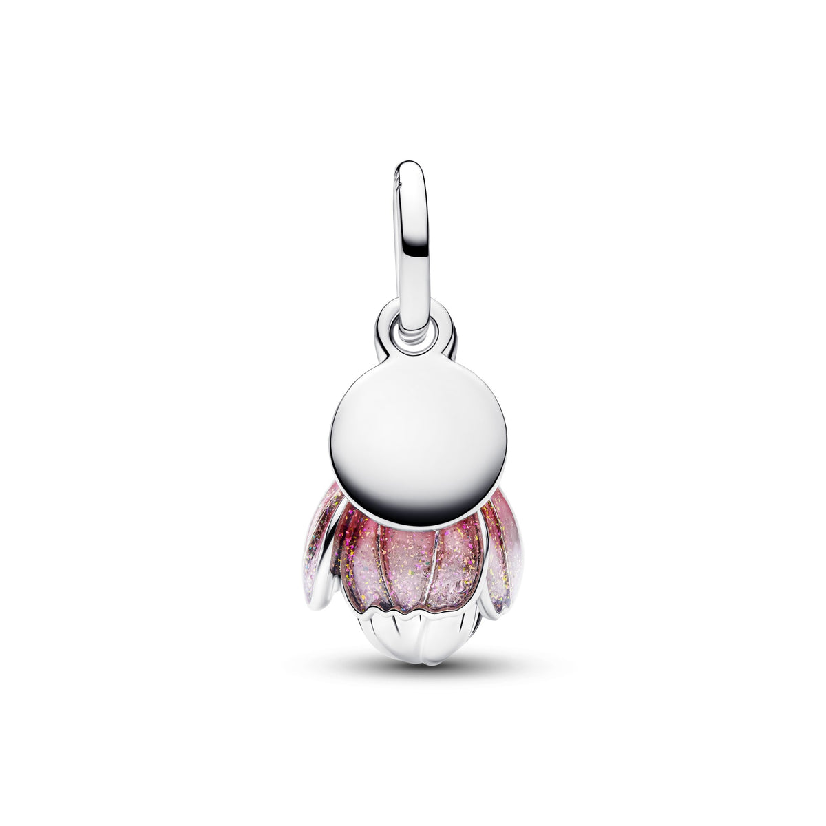 Pandora Tweekleurige Bloeiende Bloem Hangende Bedel bicolor zilver en goudverguld 764453C01