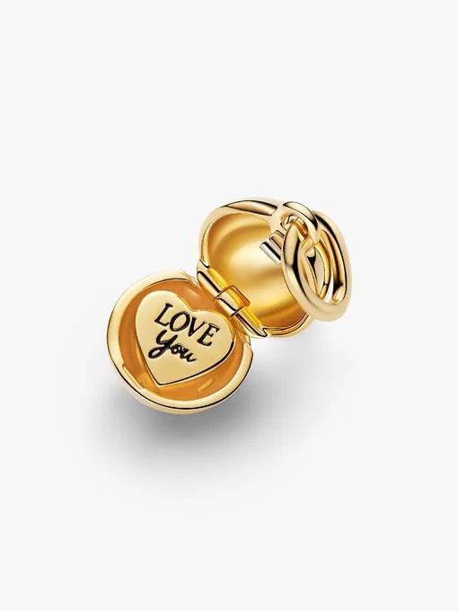 Pandora Mum Bol Bedel goudverguld zwart - 764457C01