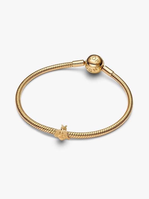 Pandora Getextureerde Bij Minibedel goudverguld - 764524C00