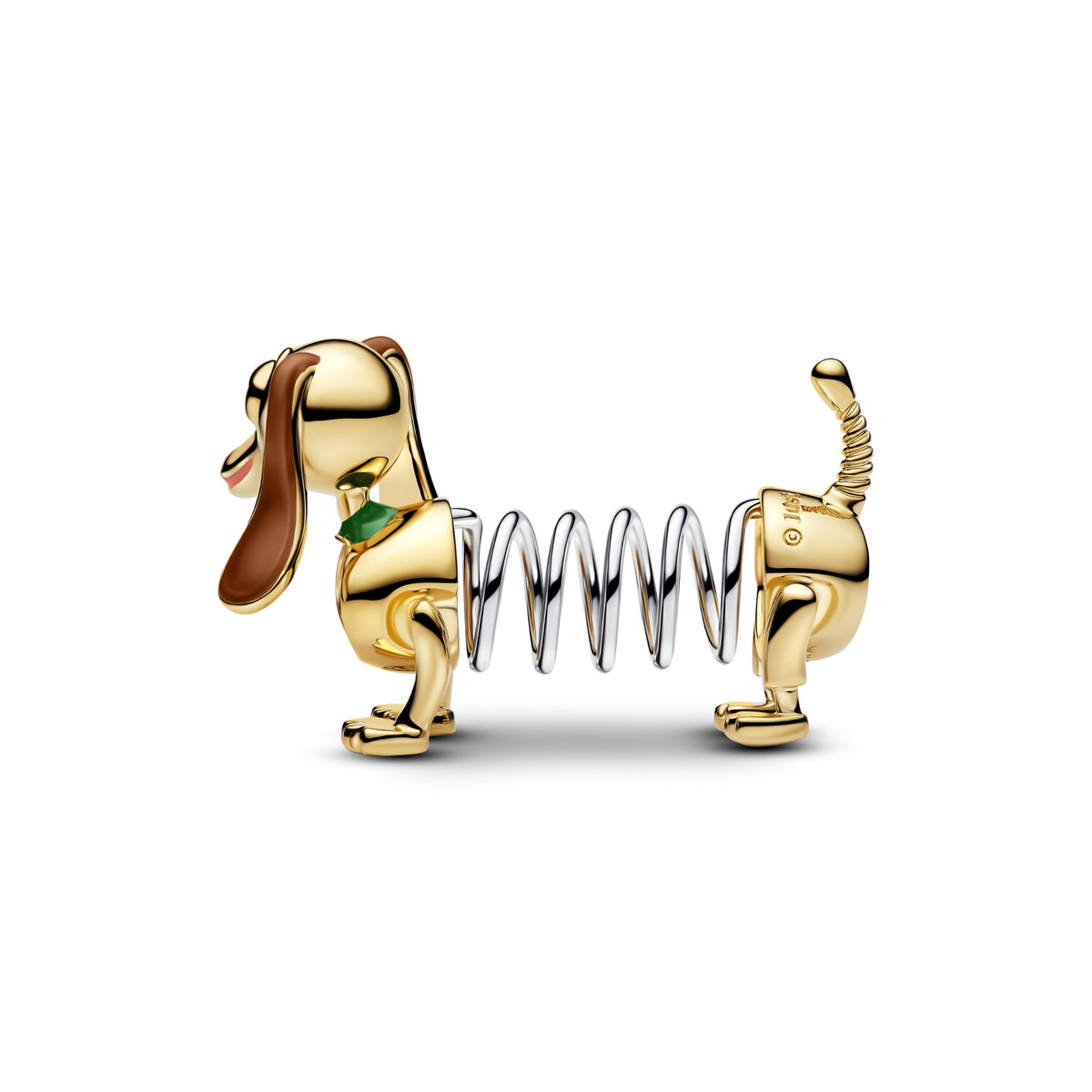 Pandora Disney Pixar Toy Story Slinky Dog Bedel bicolor zilver en goudverguld 764603C01