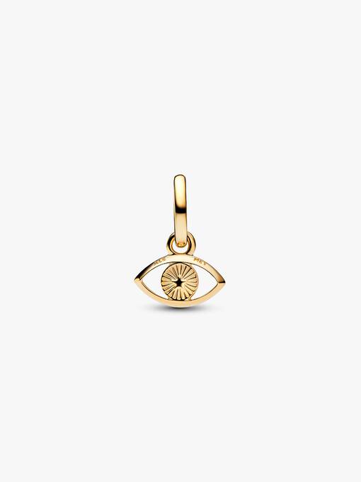 Pandora Blauw Boze Oog Mini Hangende Bedel goudverguld 764609C01