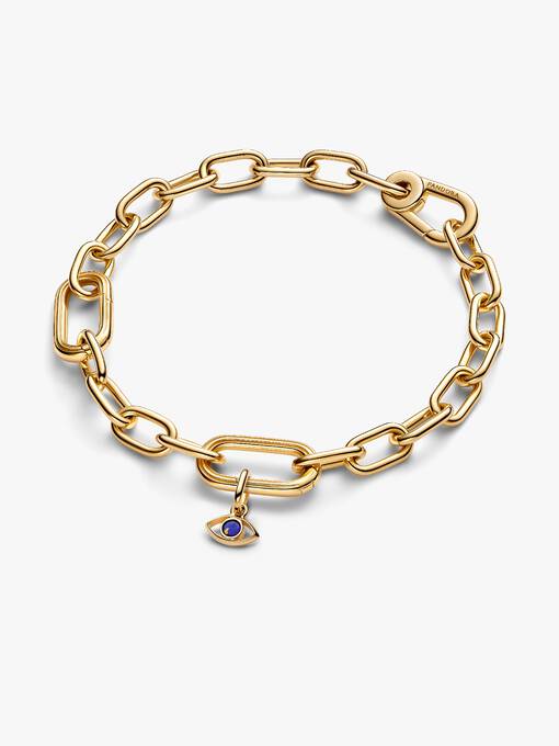 Pandora Blauw Boze Oog Mini Hangende Bedel goudverguld 764609C01
