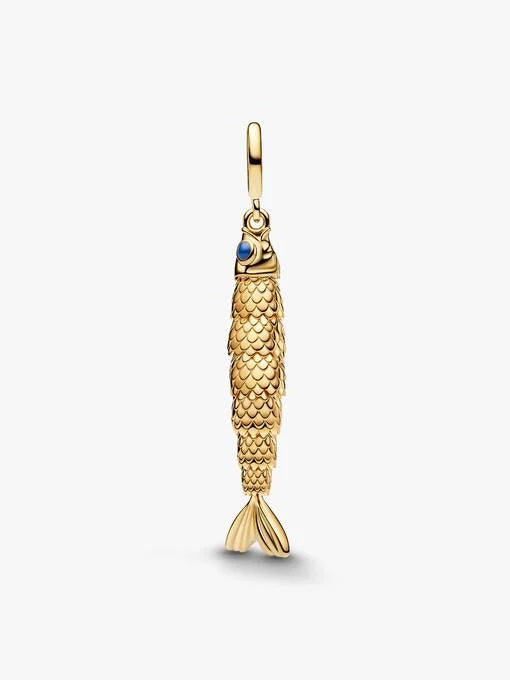 Pandora Beweegbare Vis Hangende Bedel goudverguld 764686C01