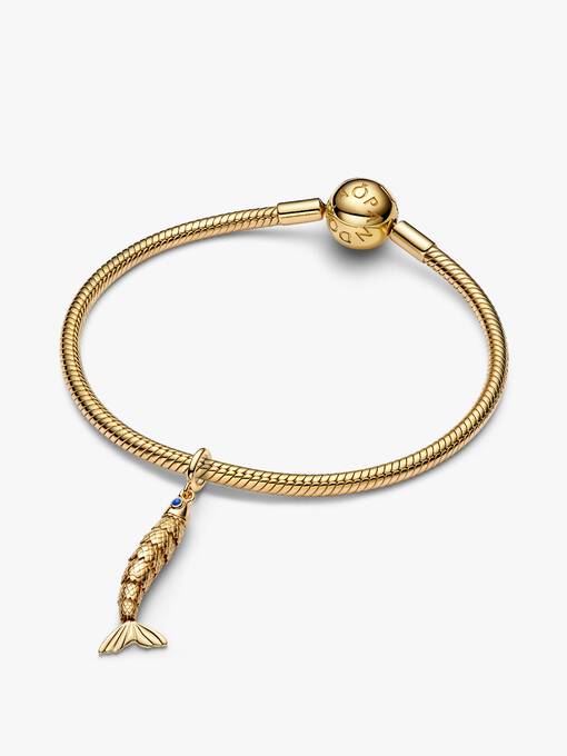 Pandora Beweegbare Vis Hangende Bedel goudverguld 764686C01