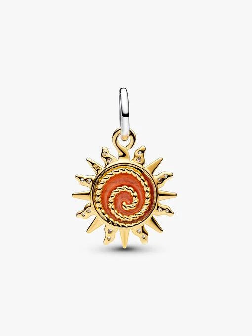 Pandora Wervelende Zon Tweekleurige Hangende Bedel bicolor zilver en goudverguld 764703C01
