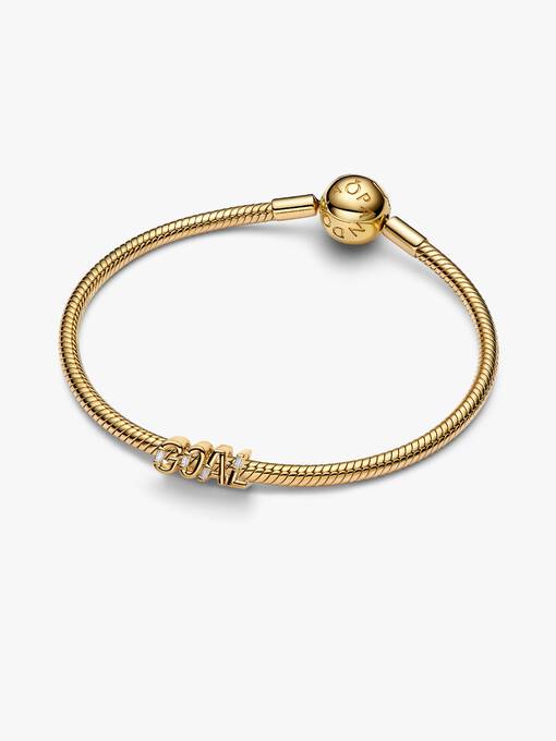 Pandora Goal Tekst Bedel goudverguld 764709C01