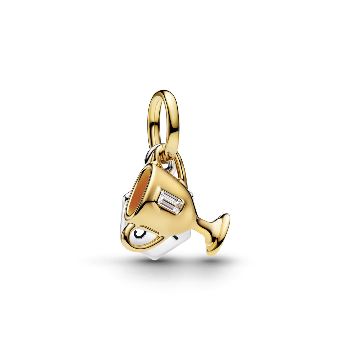 Pandora Graveerbare Trofee Dubbele Hangende Bedel bicolor zilver en goudverguld