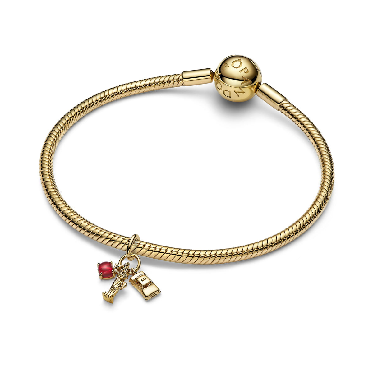 Pandora New York Iconen Driedubbele Hangende Bedel goudverguld 764767C01